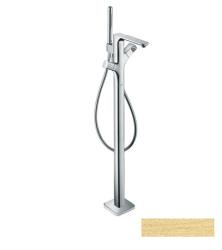 Смеситель для ванны Axor Urquiola термостатический, напольный, неповоротный, латунный, длина излива 20,4 см, цвет шлифованная медь, с душевым шлангом/держателем/лейкой