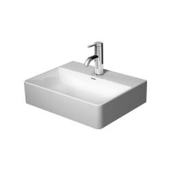 Раковина DURAVIT DuraSquare DuraCeram 45х35х11 см, подвесная, прямоугольная, санфарфор, цвет белый, 1 отверстие под смеситель, без перелива