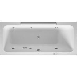 Ванна Duravit Starck 180х90 см гидромассажная, встраиваемая/пристенная, акриловая, цвет: белый, с ножками/сливом-переливом, без фронтальной панели, прямоугольная, с системой гидромассажа Jet-System, с двумя наклонами для спины