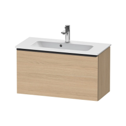 Тумба под раковину Duravit D-Neo, 81х37,2х44 см, подвесная, 1 выдвижной ящик, ДСП, цвет: натуральный дуб, шкафчик навесной, прямоугольная, правая/левая, в ванную комнату