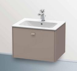 Тумба под раковину Duravit Brioso, 52х41,9х44,4 см, подвесная, 1 выдвижной ящик, ДСП, цвет: базальт, шкафчик навесной, механизм доводчика, прямоугольная, правая/левая, в ванную комнату