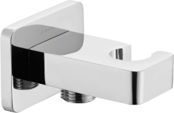 Шланговое подключение Deante Cascada, цвет хром, прямоугольное, с держателем душевой лейки, резьбовое соединение, настенное, для душа/ванной