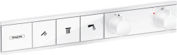 Смеситель для душа Hansgrohe RainSelect термостатический, скрытого монтажа, настенный, без излива/шланга/лейки, латунь, цвет матовый белый