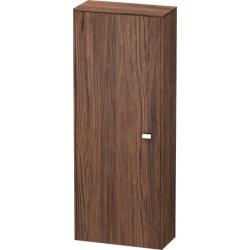 Пенал Duravit Brioso R, 52x24x133 см, подвесной, (правый), с дверцей, с полкой, со стеклянными полками, цвет: орех темный/хром, в ванную комнату