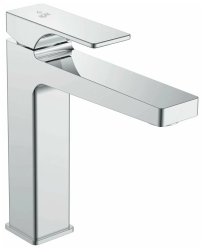 Смеситель для умывальника ROSE однорычажный, неповоротный, высокий, длина 160 мм, латунь, цвет хром