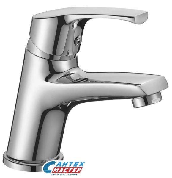 Смеситель для раковины Milardo Sterm однорычажный, излив короткий, длина 114 мм, керамический, латунь, цвет хром, без донного клапана