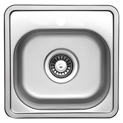 Мойка 381х381 см TopZero Wellinox серия COMFORT, врезная, из нержавеющей стали, матовая, квадратная, отверстие под смеситель, слив-перелив, для кухни