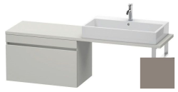 Тумба/шкафчик для консоли/столешницы Duravit DuraStyle под раковину 80х54,8х51,2 см, подвесная, ДСП, цвет: бетонно-серый/базальт, 1 выдвижной ящик, прямоугольная