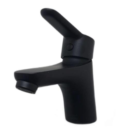 Смеситель для раковины Webert Sax Evolution однорычажный, неповоротный, длина 115 мм, латунь, цвет черный