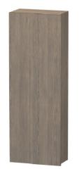 Пенал Duravit DuraStyle, 40x24x180 см, подвесной, (левый), с дверцей, с полкой, со стеклянными полками, цвет: дуб терра, в ванную комнату