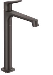 Смеситель для раковины/умывальника Axor Citterio M 250, однорычажный, фиксированный излив, длина излива 17 см, керамический, латунь, цвет шлифованный черный хром, с незапираемым сливным набором