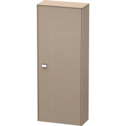 Пенал Duravit Brioso R, 52x24x133 см, подвесной, (правый), с дверцей, с полкой, со стеклянными полками, цвет: лен/хром, в ванную комнату