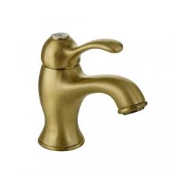 Смеситель для раковины Migliore Lem, однорычажный, излив короткий, неповоротный, длина 115 мм, керамический картридж, латунь, цвет бронза