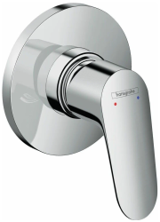Смеситель для душа Hansgrohe Focus однорычажный, скрытого монтажа, 11 см, керамический, настенный/встраиваемый, без излива, без шланга/лейки, латунь, цвет хром, хромированный Смеситель для душа Hansgrohe Focus однорычажный, скрытого монтажа, 11 см, керамический, настенный/встраиваемый, без излива, без шланга/лейки, латунь, цвет хром, хромированный