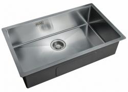Мойка кухонная ZorG Light, 74х44х20 см, нержавеющая сталь, прямоугольная, цвет: нержавеющая сталь, без отверстия под смеситель, без крыла, слив-перелив, врезная