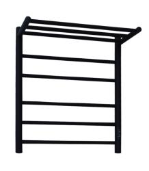 Полотенцесушитель MELODIA Shelf Electro Ferrum 50*60 П5, металл, нижнее правое подключение, для ванны и туалета, мощность 93 Вт, цвет черный