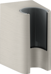 Держатель для душевой лейки Axor One, настенный, металлический, фиксированный, для душа/ванной/душевой кабины, цвет под сталь, на стенку