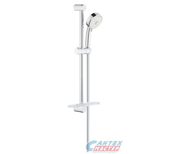 Душевой гарнитур Grohe New Tempesta Cosmopolitan 100 с 4-режимной лейкой и полочкой, штанга 600 мм хром 27577002