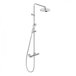 Душевая система Duravit B.1, 1 режим, высота 122 см, цвет: хром, комплект:  верхний душ/ручной душ/душевой термостат/душевой шланг/держатель для душа, наружного монтажа, настенная, латунная/пластиковая, для душа/ванной Душевая система Duravit B.1, 1 режим, высота 122 см, цвет: хром, комплект:  верхний душ/ручной душ/душевой термостат/душевой шланг/держатель для душа, наружного монтажа, настенная, латунная/пластиковая, для душа/ванной