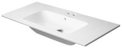 Раковина DURAVIT ME by Starck, 103х49х17,5 см, подвесная, прямоугольная, санфарфор, цвет белый, с 2 отверстиями под смеситель, слив/перелив