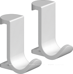 Крючок широкий Hansgrohe WallStoris, размер 3,9х3,2х1,8 см, настенный, пластиковый, форма округлая, для полотенец в ванную/туалет/душевую кабину, цвет матовый белый, к стене, подвесной, одинарный, для декоративной штанги WallStoris