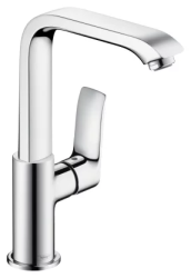 Смеситель для раковины Hansgrohe Metris 230 однорычажный, поворотный излив, длина 15,5 см, керамический, латунь, цвет хром, с донным клапаном