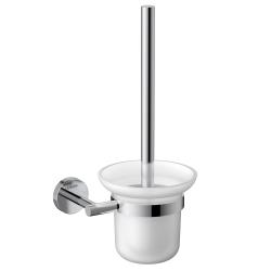Ершик для унитаза Lemark Beluga настенный, материал нержавеющая сталь/стекло матовое, для туалета/унитаза, ванную комнату, цвет хром LMA-8021S-C
