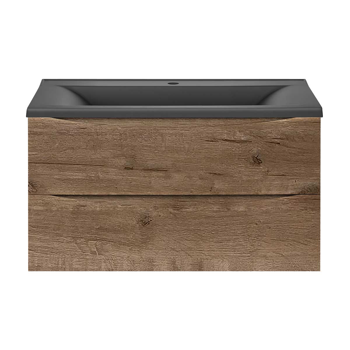 Тумба/база под раковину Vincea Mia 900 V.Oak, 89х44,3х50 см, навесная, цвет дуб винтаж, 2 выдвижных/выкатных ящика, ЛДСП, шкаф/шкафчик подвесной, прямоугольная, правая/левая