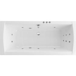 Ванна Excellent Aquaria Lux SMART, 180х80 см, акриловая, цвет- белый/хром, (с гидромассажем), с каркасом, прямоугольная, правосторонняя/левосторонняя, правая/левая, универсальная, приставная/встраиваемая