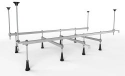 Каркас MELODIA "Classica" 150х70 см для ванны, стальной, цвет серый, четыре опоры, прямоугольный, правый/левый правосторонний/левосторонний, универсальный для ванны