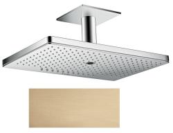 Верхний душ AXOR ShowerSolutions 460/300 3jet, с потолочным подсоединением, потолочный монтаж, прямоугольный, с 3 режимами, размер 46,6х30 см, металлический, цвет: шлифованная бронза, для душа/ванной