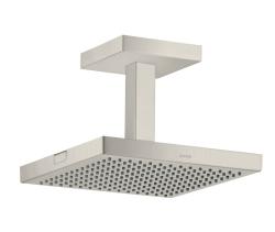 Верхний душ AXOR ShowerCollection 240/240 1jet, с потолочным подсоединением, потолочный монтаж, квадратный, с 1 режимом, размер 24х24 см, металлический, цвет: под сталь, для душа/ванной