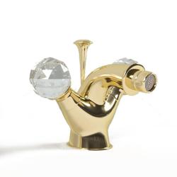 Смеситель для биде Webert Karenina, для унитаза/биде, двухвентильный, неповоротный, длина 90 мм, латунь, цвет золото