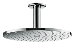 Верхний душ Hansgrohe Raindance S 240 1jet PowderRain, с потолочным подсоединением, потолочный монтаж, круглый, с 1 режимом, размер 24 см, латунный, цвет хром, для душа/ванной