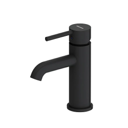 Смеситель для раковины/умывальника Damixa Scandinavian Pure, однорычажный, неповоротный, керамический, длина излива 115 мм, латунь, цвет черный матовый