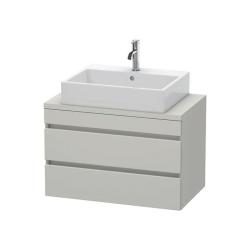 Тумба под раковину для консоли/столешницы Duravit DuraStyle 80х47,8х51,2 см, подвесная, ДСП, цвет: бетонно-серый, 2 выдвижных ящика, прямоугольная