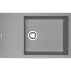 Мойка кухонная Franke MARIS 611-78\49, 78х50 см, врезная, искусственный гранит (Fragranite+), прямоугольная, цвет серый, без отверстия под смеситель, с крылом, оборачиваемая