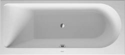 Ванна Duravit Darling New 170х75 см встраиваемая/пристенная, акриловая, цвет: белый, (без гидромассажа, ножек, сифона, фронтальной панели), прямоугольная, с одним наклоном для спины слева