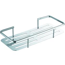 Полка Azario, одноэтажная, настенная. цвет хром, в ванную комнату, прямоугольная, для предметов личной гигиены/полотенца