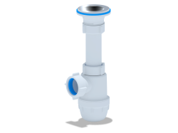 Сифон ANI (Ани-пласт) Юнг 1 1/4"* 32 mini бутылочный, для раковины (умывальника), полипропилен, белый