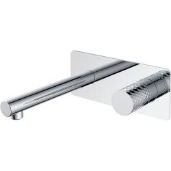 Смеситель для раковины/умывальника Boheme Stick, встраиваемый, однорычажный, неповоротный, керамический, длина излива 185 мм, латунь, цвет хром