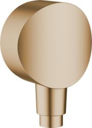 Шланговое подсоединение Hansgrohe HG FixFit S размер 6,5 см, цвет шлифованная бронза, круглое, встроенный обратный клапан, подключение для душевого шланга, декоративная накладка, резьбовое соединение Шланговое подсоединение Hansgrohe HG FixFit S размер 6,5 см, цвет шлифованная бронза, круглое, встроенный обратный клапан, подключение для душевого шланга, декоративная накладка, резьбовое соединение