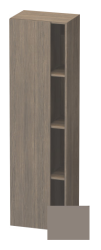 Пенал Duravit DuraStyle, 50x36x180 см, подвесной, (левый), с дверцей, с закрытыми/открытыми полками, цвет: дуб терра/базальт, в ванную комнату