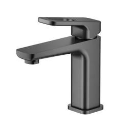 Смеситель для раковины/умывальника Raglo R51.10.09 однорычажный, неповоротный, фиксированный, излив длина 126 мм высота 109 мм латунь, цвет графит