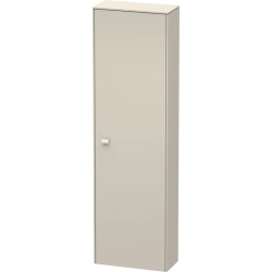 Пенал Duravit Brioso R, 52x24x177 см, подвесной, (правый), с дверцей, с полкой, со стеклянными полками, цвет: серо-коричневый, в ванную комнату