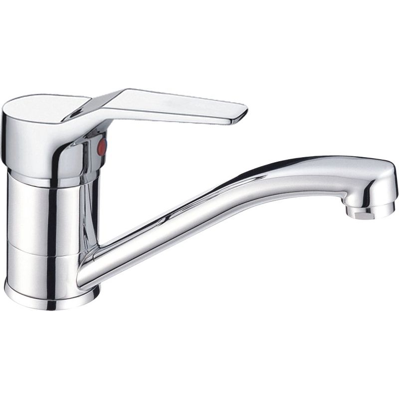 Смеситель для кухни/мойки HAIBA CRON однозахватный, поворотный, длина 139 мм, силумин, цвет хром