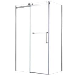 Душевое ограждение Azario VANCOUVER, 100х120х200 см, без поддона, прямоугольный/угловой, стекло закаленное прозрачное, без крыши, раздвижной, стеклянный, алюминевый профиль (хром), левосторонняя ориентация