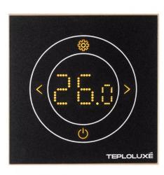 Терморегулятор электронный Теплолюкс Solus Zen Wi-Fi 16 А (3,6 кВт), цвет черный/золото, сенсорный, для управления теплым полом 100000379600