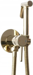 Гигиенический душ REA LOOP, со смесителем/лейкой, для унитаза/биде, однорычажный, скрытого монтажа/встраиваемый, настенный, керамический, латунь, цвет золото