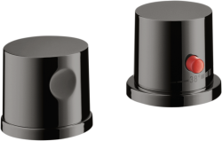 Смеситель для ванны Axor Uno термостатический, монтаж на борт ванны, скрытый, без излива, латунь, цвет полированный черный хром, без душевого шланга/лейки, на 2 отверстия, для 2-х потребителей